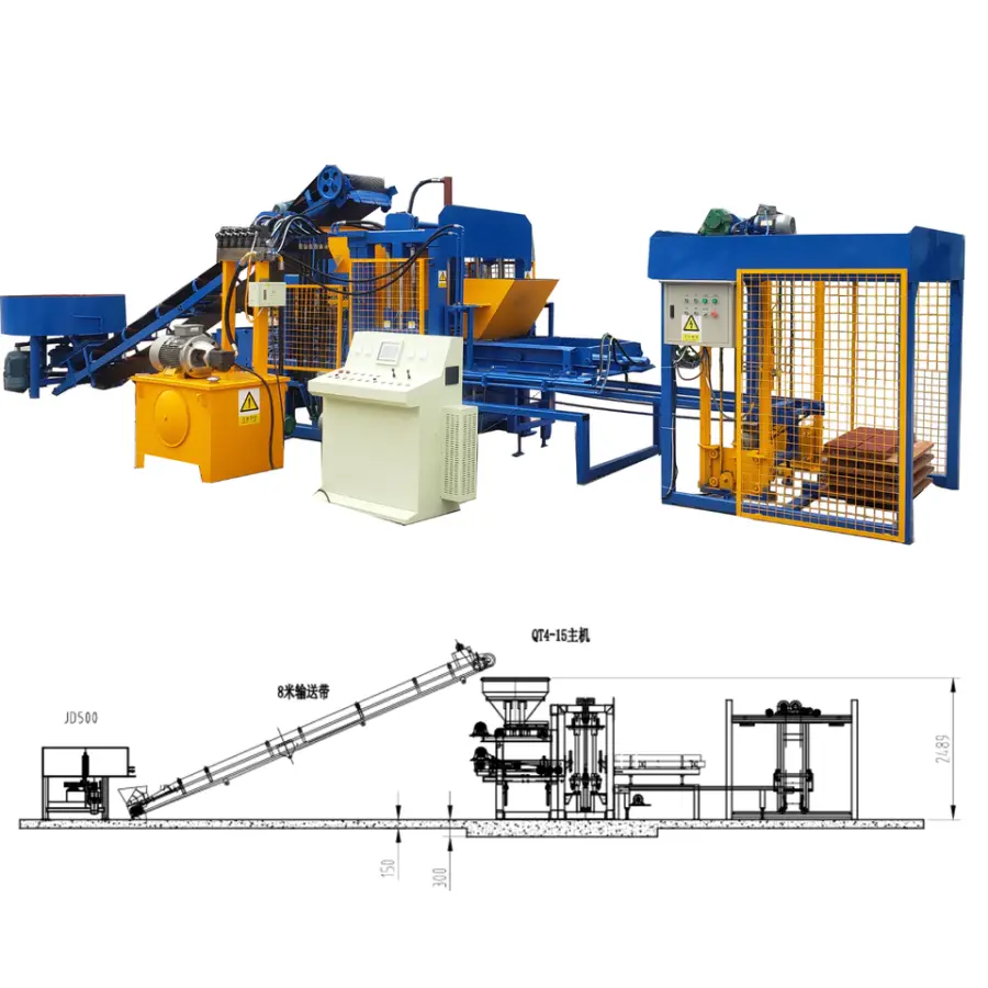 Famous QT4-15 Brick Making Machine China Mini Block Making Machine Esay to Start up Business — view 1