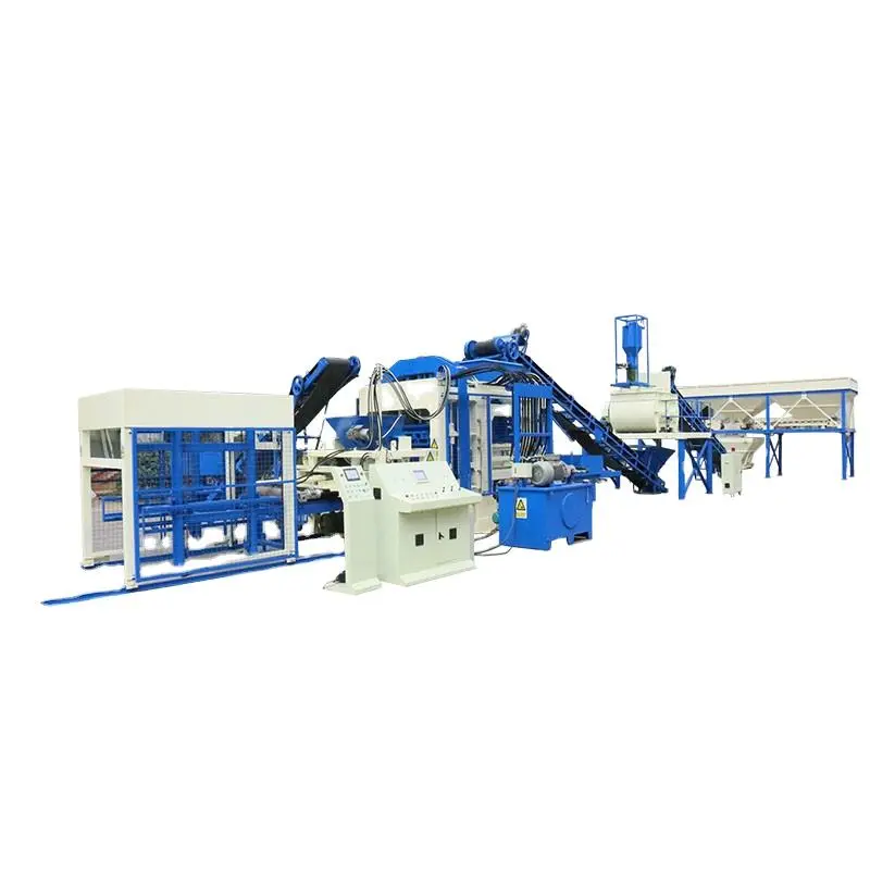 QT10-15 Brick and Pavers Machine Making Automatic Concrete Block Making Machine for House Building Brick Making Machinery — image 4