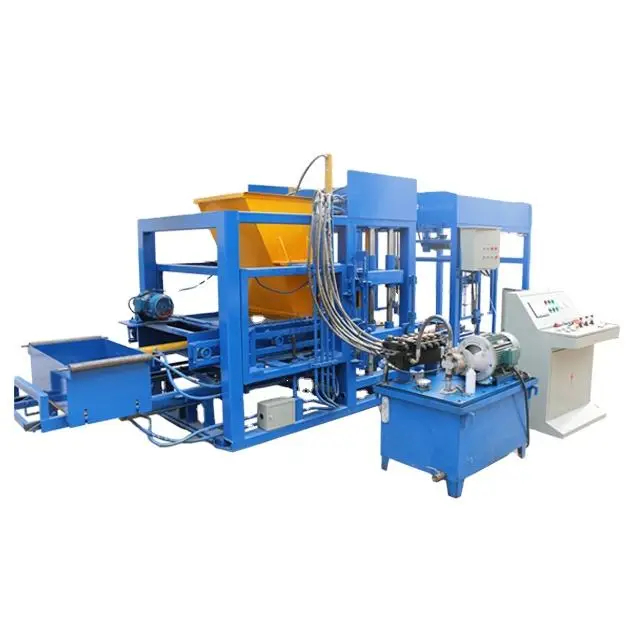QT 4-15 Block Brick Full Automatic Hydraulic Color Paver Solid Hollow Concrete Cement Ash Brick Block Making Machine — view 1