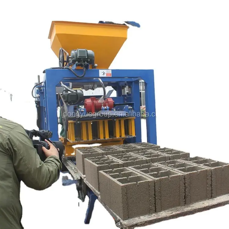 Cheap Qt4 - 24 Semi Automatic Hollow Block Making Machine Interlocking Cement Brick Making Machinery — image 7