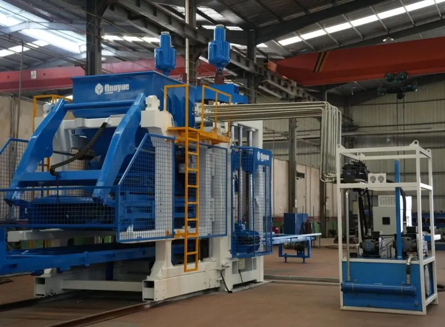 Dongyue QT18-15 Fully Automatic Concrete Hollow Paving Block Making Machine With Curing System for Production Line — image 5