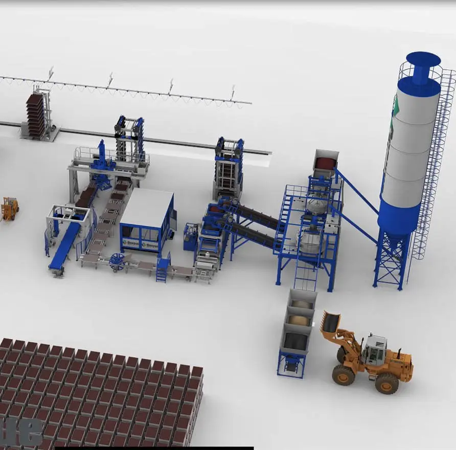 High Quality QT18-15 Fully Automatic Industrial Concrete Block Making Machine Automatic Brick Making Machine in Ethiopia — view 1