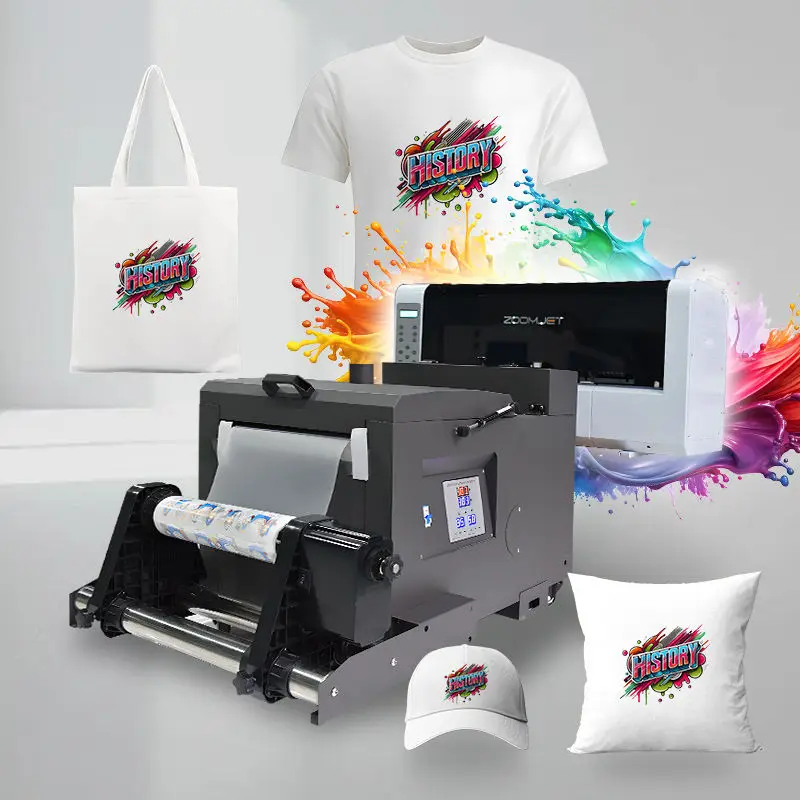 Best Price A3 DTF Printer XP600 I1600 I3200 Powder Shaking Tshirt Printing Machine for Garment and Textile Small Busines — view 1