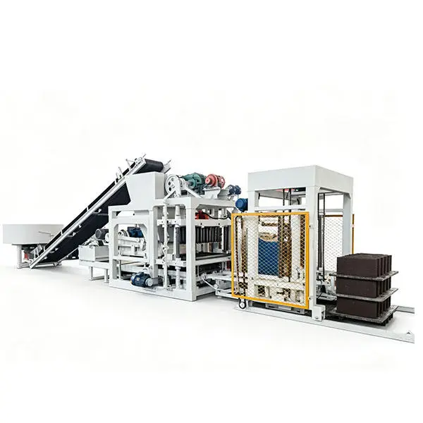Automatic Interlock Concrete Block Making Machine with PLC Control and Motor — view 1