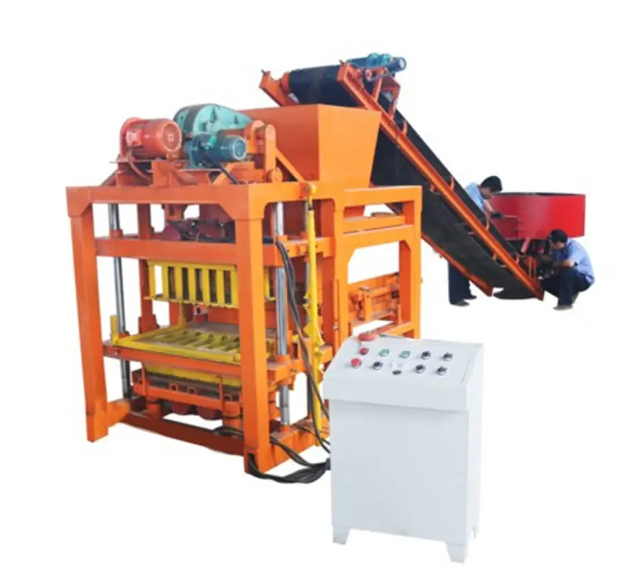 High Quality QTJ4-28 Family Block Making Machine for Home Use Small Size Factory Production Line Hollow Block Machine — view 1