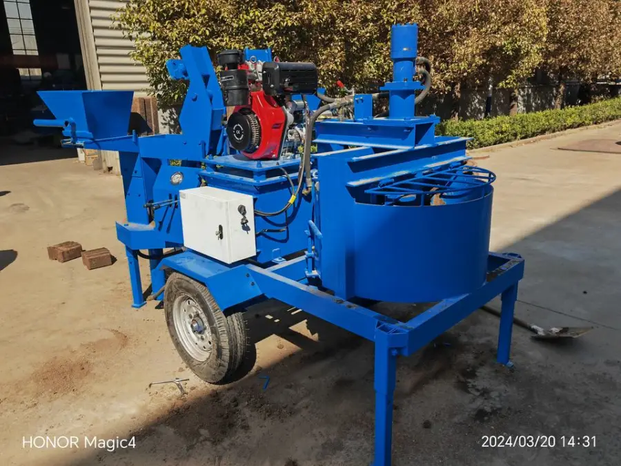 Hydraulic Interlocking Block Making Machine with Engine and Gear Easy to Operate 380V/220V — image 3