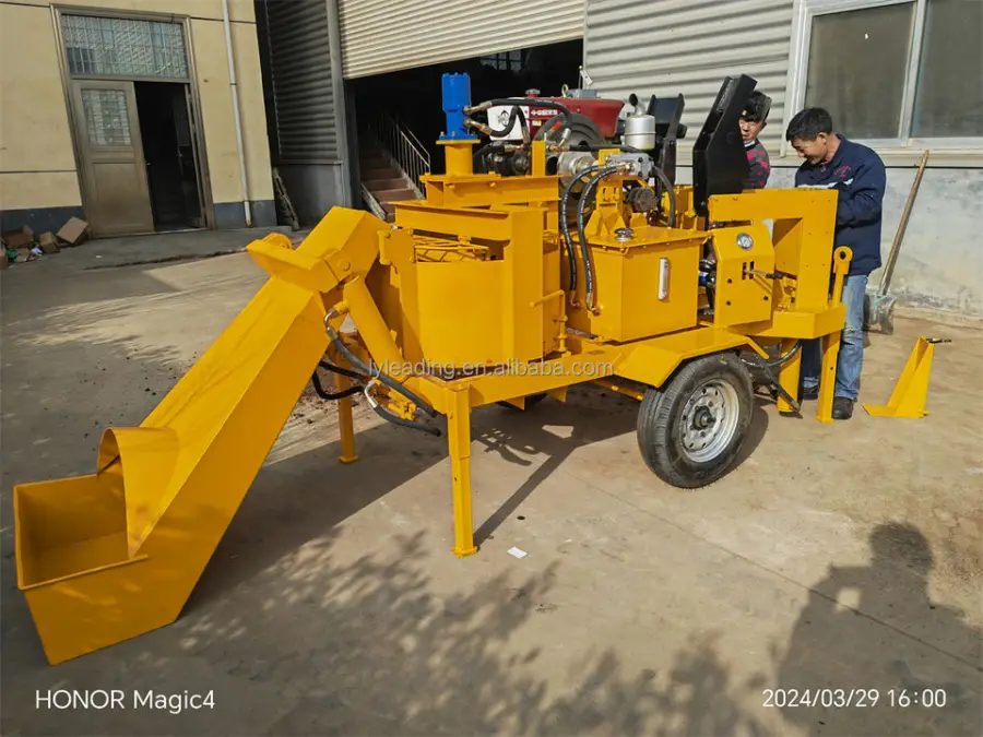 Factory Price M7MI Twin Manual Diesel/motor Clay Soil Interlocking Interlock Block Brick Making Machine Block — image 4