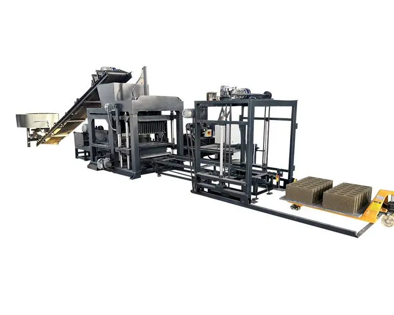 QTJ4-18 Fully Automatic Block Production Line Hydraulic Concrete Paver Block Machine Cement Hollow Brick Machine Price — view 1