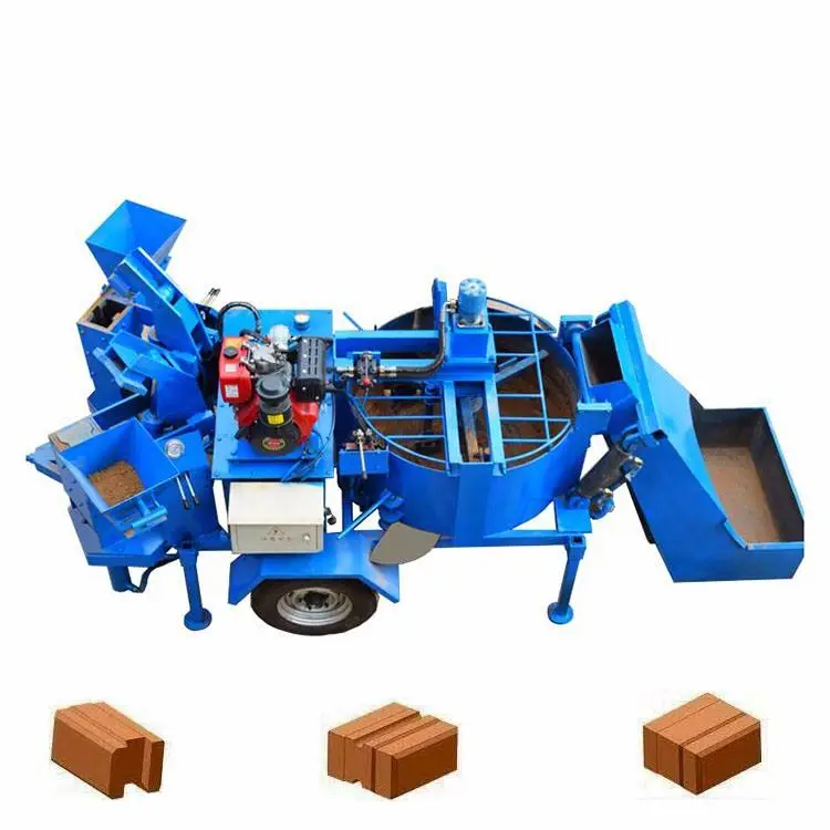 M7MI TWIN Mobile Electric diesel Model Concrete Soil Block Making Machine/Manual Solid Cement Brick Moulding Machine — image 3
