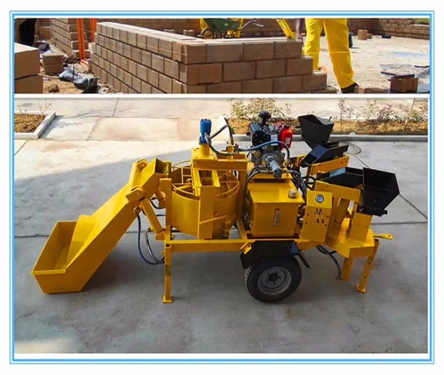 M7MI TWIN Mobile Electric diesel Model Concrete Soil Block Making Machine/Manual Solid Cement Brick Moulding Machine — image 5