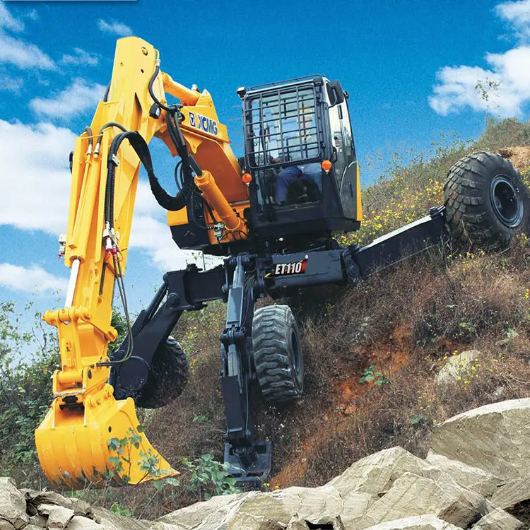 New Mini Mobile Spider Walking Xcm-g Et110 Mountain Wheel Excavator with Bucket Price for Sale — image 4