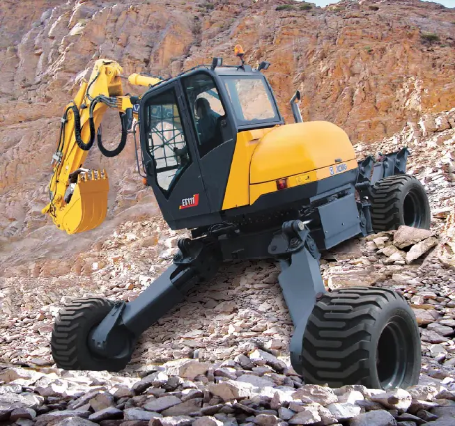 New Mini Mobile Spider Walking Xcm-g Et110 Mountain Wheel Excavator with Bucket Price for Sale — image 7