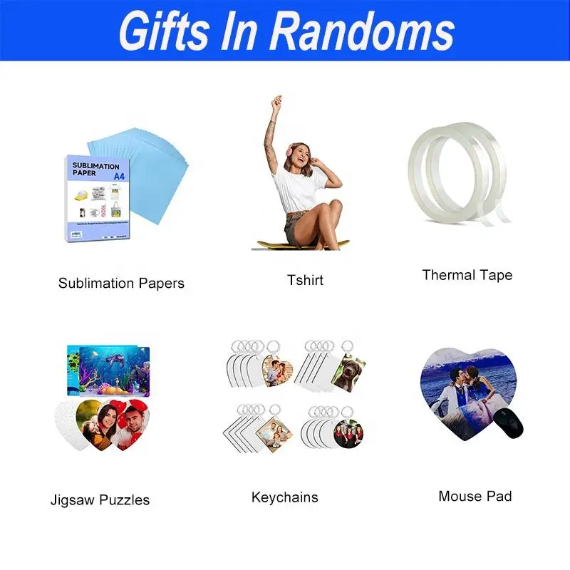 8 in 1 Combo Heat Transfer Print T Shirt Mug Plate Base Hat Jigsaw Puzzle — image 4