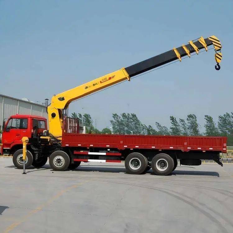 High Quality SQ12SK3Q 12 Ton Telescopic Boom Tipper Truck Mounted Crane — view 1