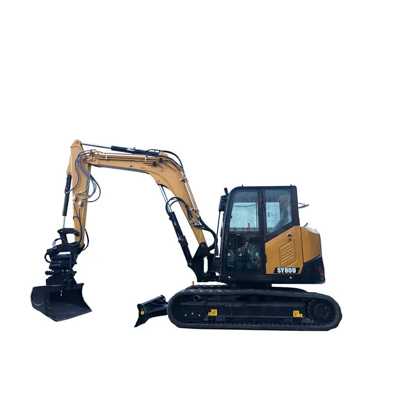 China Great Quality 8tons SY80U Small Digger Crawler Excavator Factory Price in Stock Cheap Selling — image 2