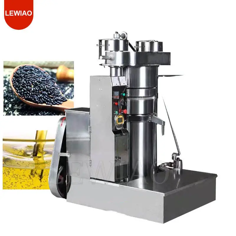 Automatic Commercial Oil Press Machine With Roasting Frying Rosin Press Hydraulic Cold Oil Making Extractor — view 1