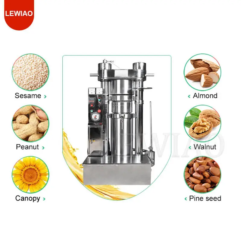 Automatic Commercial Oil Press Machine With Roasting Frying Rosin Press Hydraulic Cold Oil Making Extractor — image 5