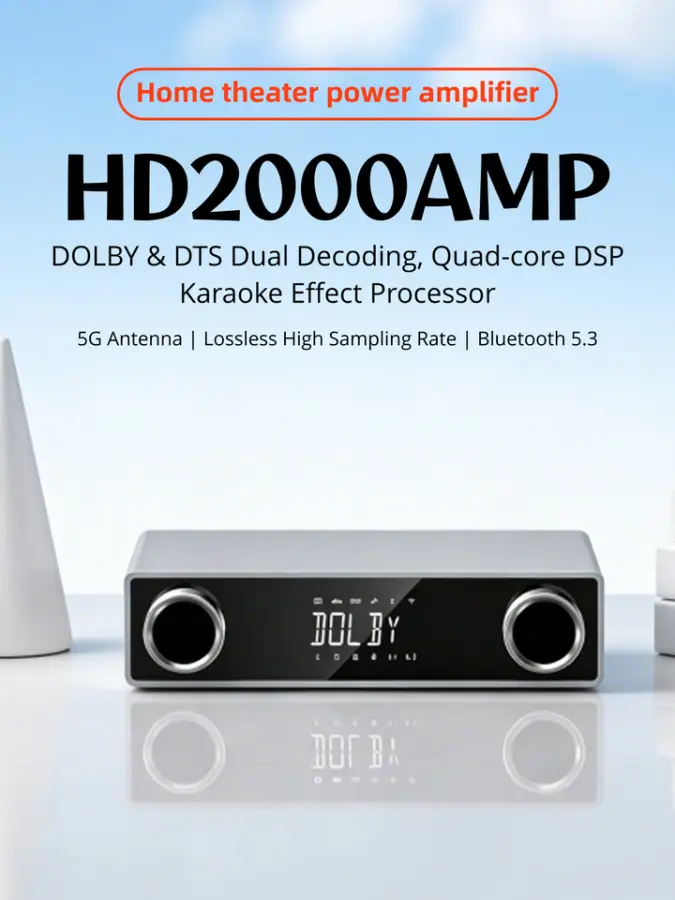 2025 New High-quality Aluminium Wireless for HiFi 5.1 Speaker and DTS Decoding Power Amplifier Host — image 2