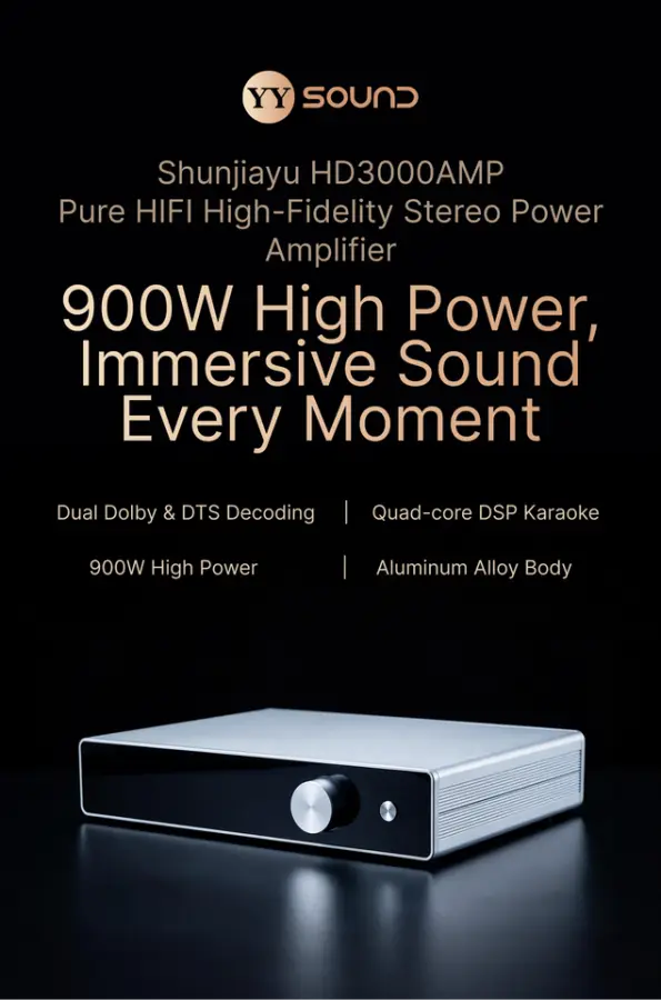 2026 Factory New High-Power 900W Professional 5.1CH HIFI Audio Power Amplifier Plastic Aluminum Alloy Construction DPS — image 3