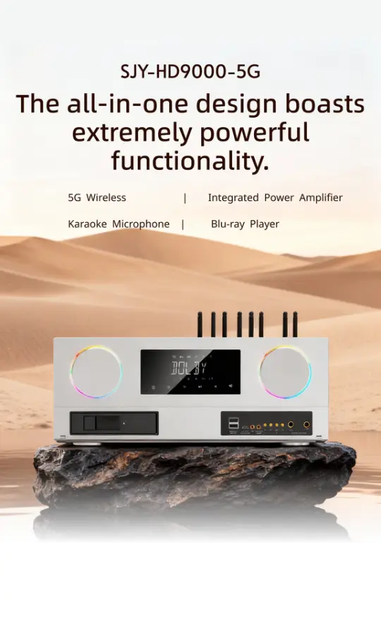 New 1200W High-Power 5-in-1 Home Theater Karaoke Amplifier RGB LED Lighting for 5.3 Wireless Charging Dual Mode Connection — image 3