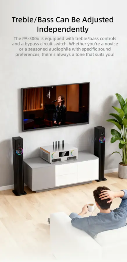 New 1200W High-Power 5-in-1 Home Theater Karaoke Amplifier RGB LED Lighting for 5.3 Wireless Charging Dual Mode Connection — image 4