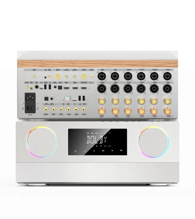 New 1200W High-Power 5-in-1 Home Theater Karaoke Amplifier RGB LED Lighting for 5.3 Wireless Charging Dual Mode Connection — image 5