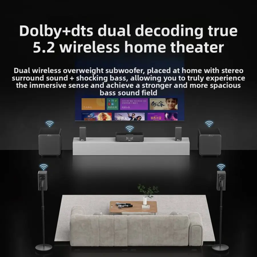 Hot Sale Dolby 5.1 Home Theater Set for Soundbar Speaker Karaoker Surround Sound TV Karaoke Speaker — image 4