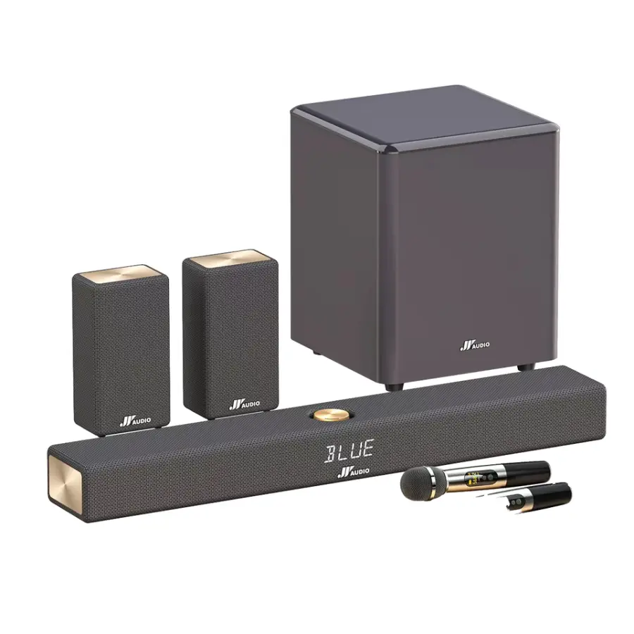 JY AUDIO 5.1 Channel Full Wireless Aluminium Home Audio Theater System 31.5-inches Smart Soundbar Speaker 2 Surround Spe — view 1