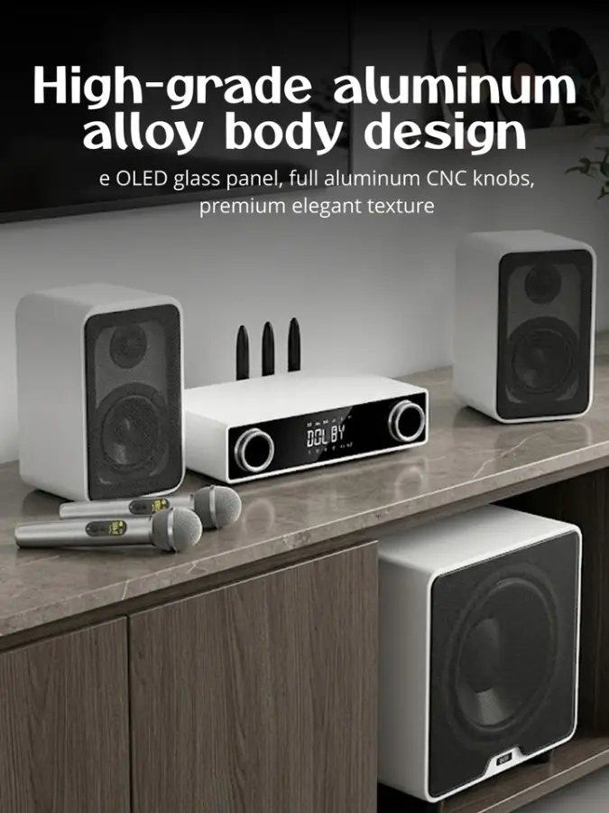 2025 New 5.1 Channel 5G Wireless Audio System Connects to the Home Audio and Video Set with a Wireless Microphone Hifi Speakers — image 3