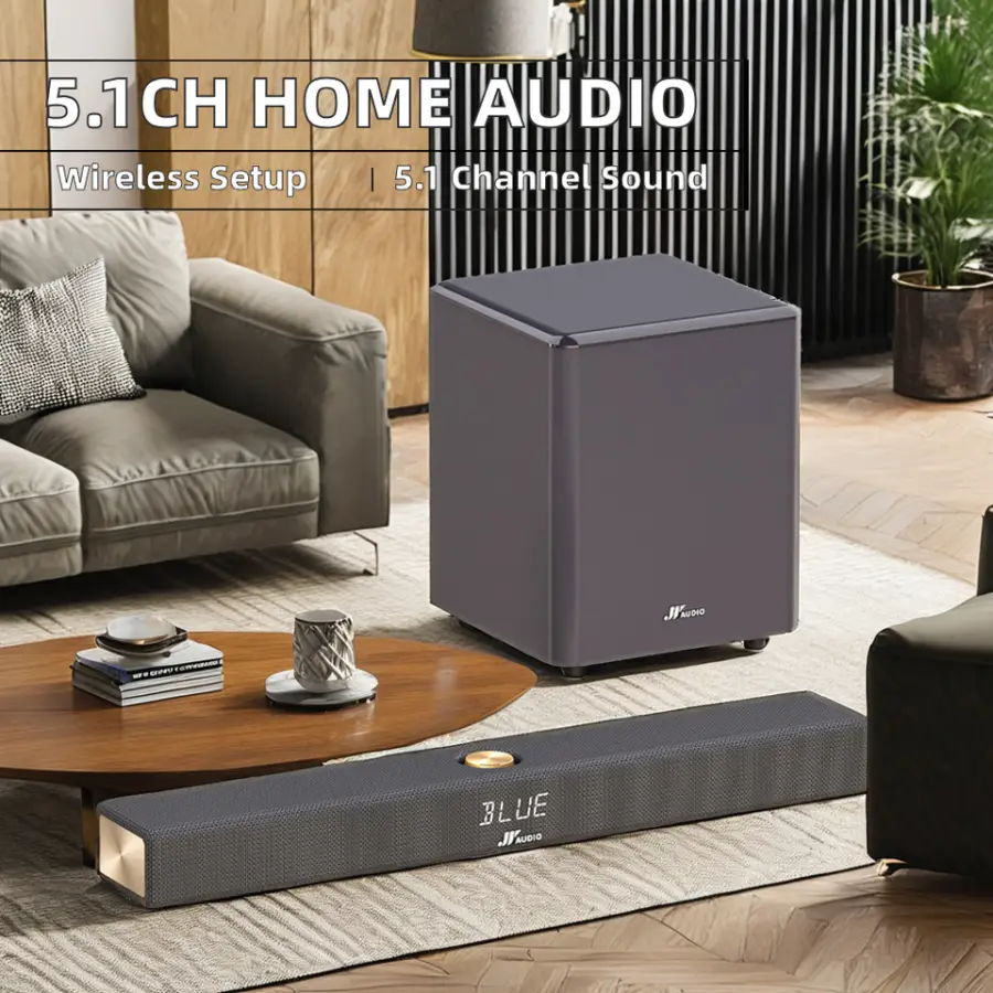5.1 Channel Full Wireless Home Audio Theater System 31.5-inches Smart Soundbar Speaker 2 Surround Speakers 8-inches Subwoofer — image 2