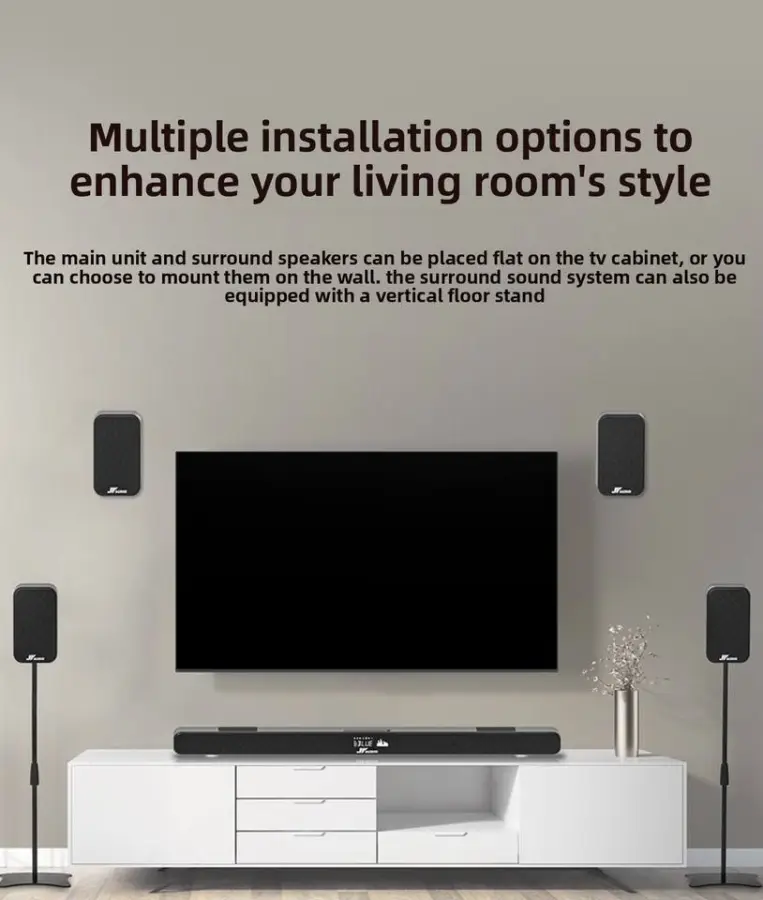 Factory New High-power Wireless Speaker TV System Wireless Subwoofer Surround Speakers 5.1 Karaoke Home Theater System Wood — image 2