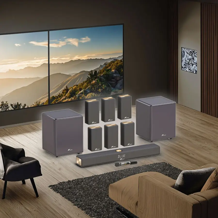 JY AUDIO 7.2 INCH Aluminium Surround Sound System with Subwoofer Wireless Home Theater for Smart TVs Peak Power 620W — image 5