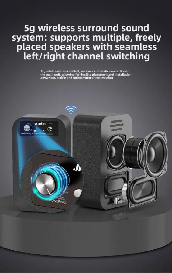JY AUDIO 4.1 CH Surround Sound TV Speakers Soundbar With Wired Subwoofer for 5.1 Home Audio System — image 2