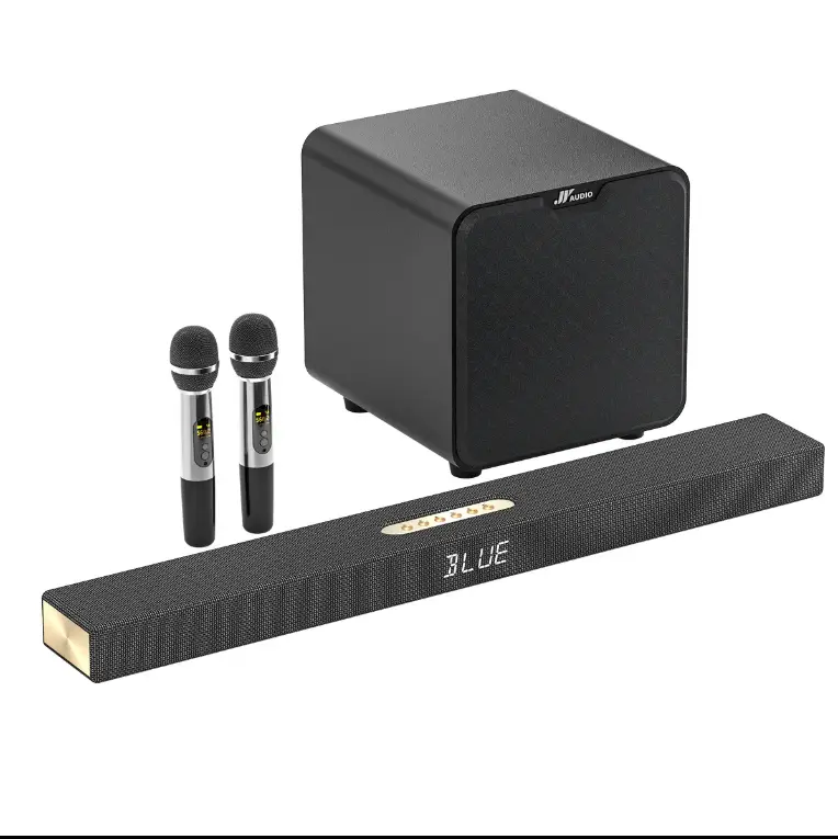 Bestseller 600K 2.1Soundbar TV Audio System Home Theater Karaoke Soundbar Speaker Wireless Microphone with Wireless Subwoofer — image 6