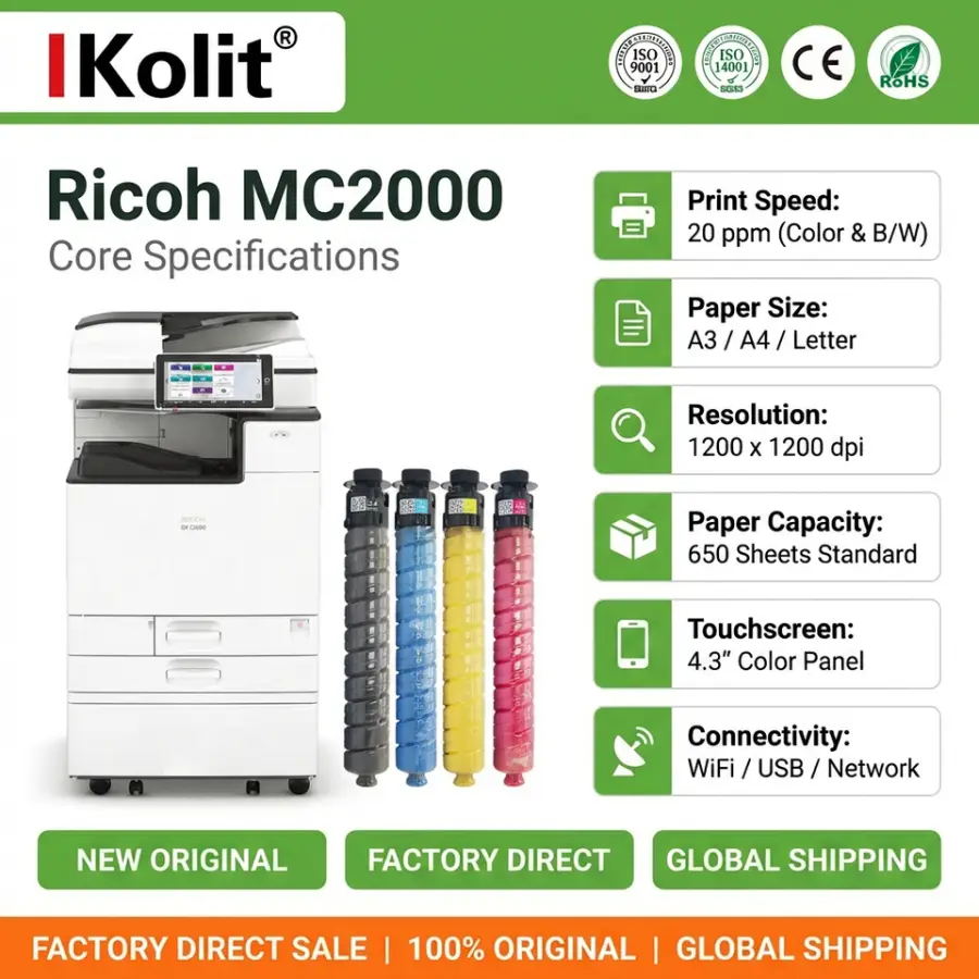 Kolit OEM Color Toner (BK/C/M/Y) for Commercial Copier & Printer Use for Ricoh MC2001 MC2000 MPC2503 — image 6