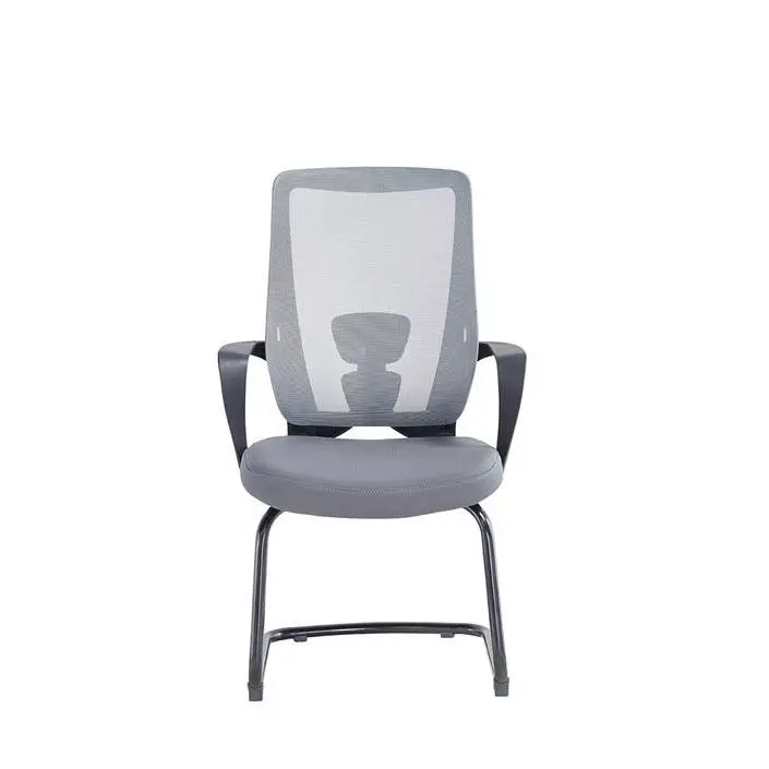 Middle Back Office Chair China Electric Office Chair Cheap Office Chair With White Leg — image 2