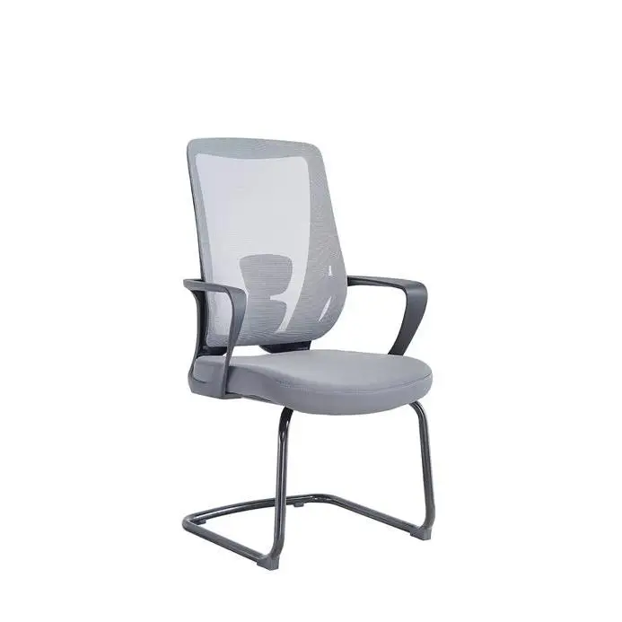 Middle Back Office Chair China Electric Office Chair Cheap Office Chair With White Leg — image 3