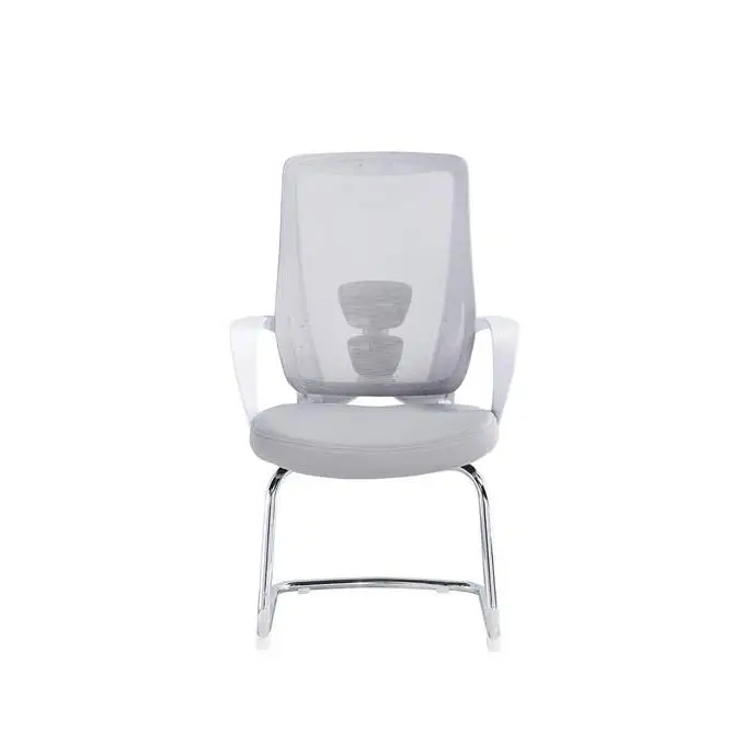 Middle Back Office Chair China Electric Office Chair Cheap Office Chair With White Leg — image 2