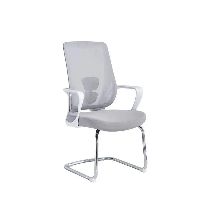 Middle Back Office Chair China Electric Office Chair Cheap Office Chair With White Leg — image 3