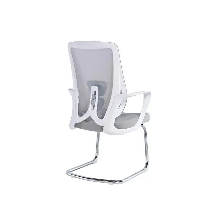 Middle Back Office Chair China Electric Office Chair Cheap Office Chair With White Leg — image 4