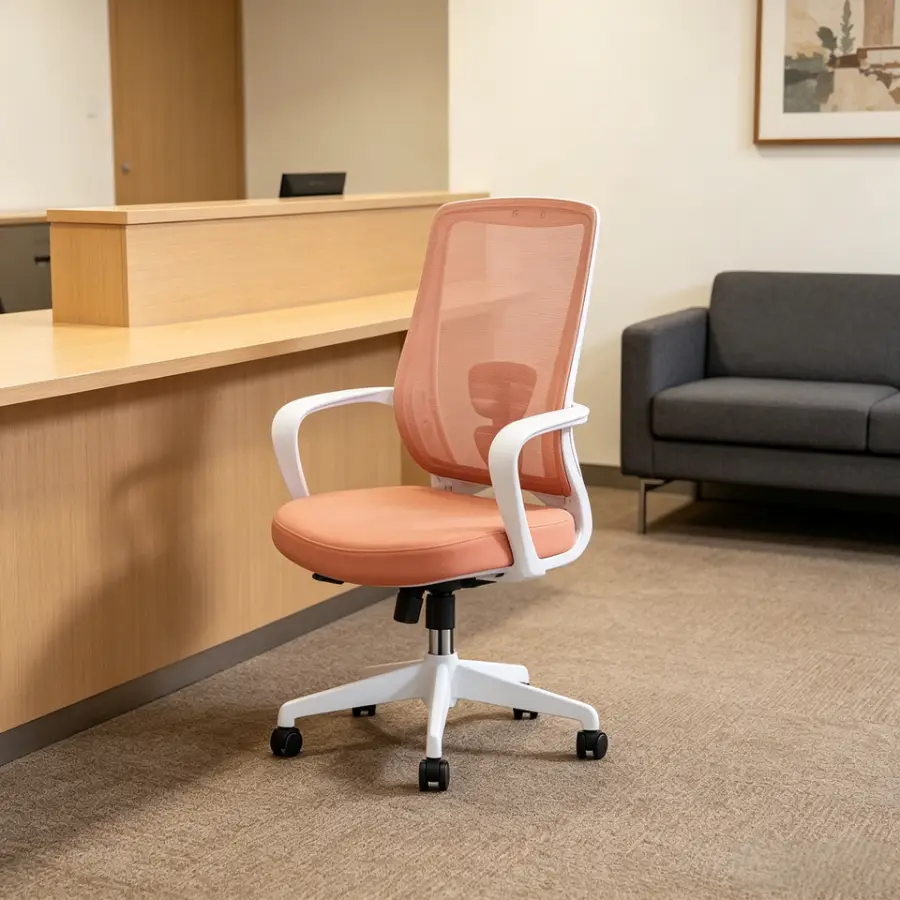Modern Adjustable Mesh Executive Office Chair with Height Adjustable Swivel Base Saber Legs-Factory Wholesale Chair — view 1