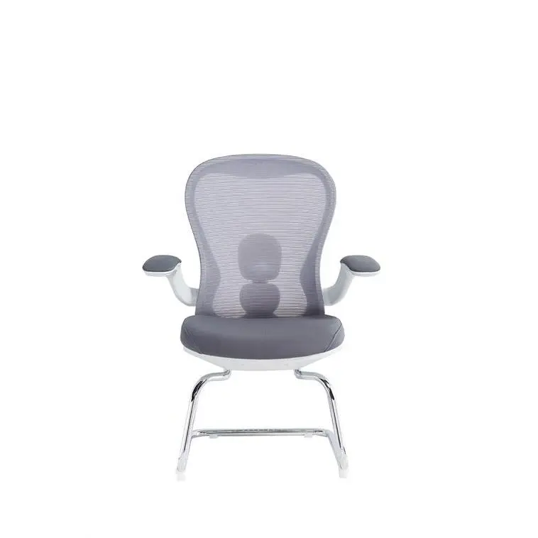 Middle Back Office Chair China Electric Office Chair Cheap Office Chair With White Leg — image 2