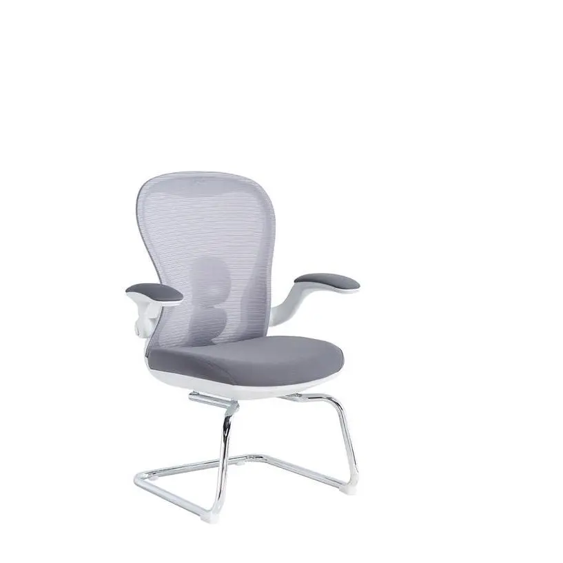 Middle Back Office Chair China Electric Office Chair Cheap Office Chair With White Leg — image 3