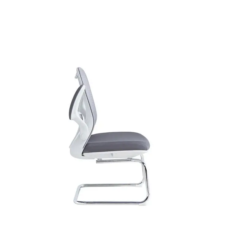 Middle Back Office Chair China Electric Office Chair Cheap Office Chair With White Leg — image 4