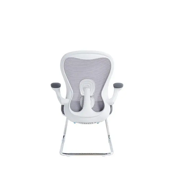 Middle Back Office Chair China Electric Office Chair Cheap Office Chair With White Leg — image 5