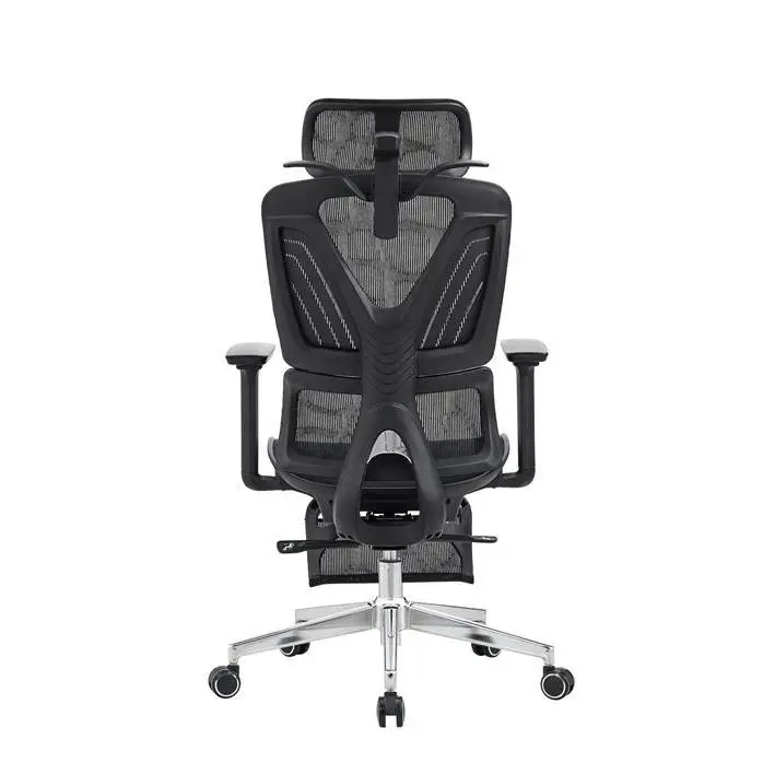 Breathable Fabric Ergonomic Office Chair Adjustable Lumbar Support Tilt Lock Swivel & Footrest Office Chair — image 4