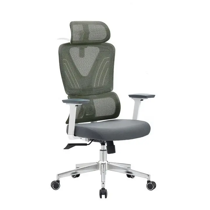 Breathable Fabric Ergonomic Load Swivel Office Chair Adjustable Lumbar Support Tilt Mechanism Multi Position Lock Office Chair — image 4