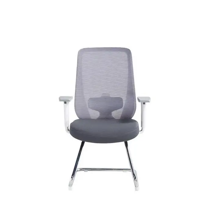 Middle Back Office Chair China Electric Office Chair Cheap Office Chair With White Leg — image 2
