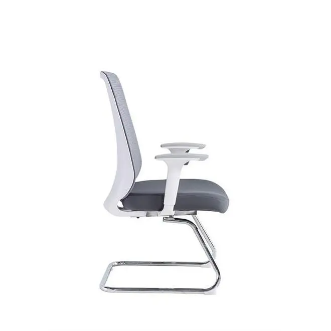Middle Back Office Chair China Electric Office Chair Cheap Office Chair With White Leg — image 4