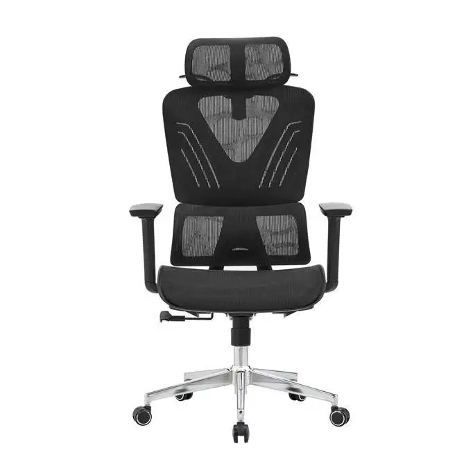 Breathable Fabric Ergonomic Load Swivel Office Chair Adjustable Lumbar Support Tilt Mechanism Multi Position Lock Office Chair — image 2